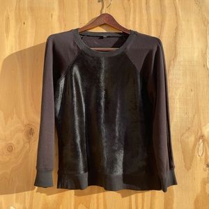 Rachel Zoe Black Cowhide Sweatshirt Quality Black